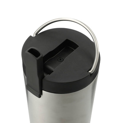 Silver Thor Copper Insulated Tumbler 24oz Flip Straw Lid