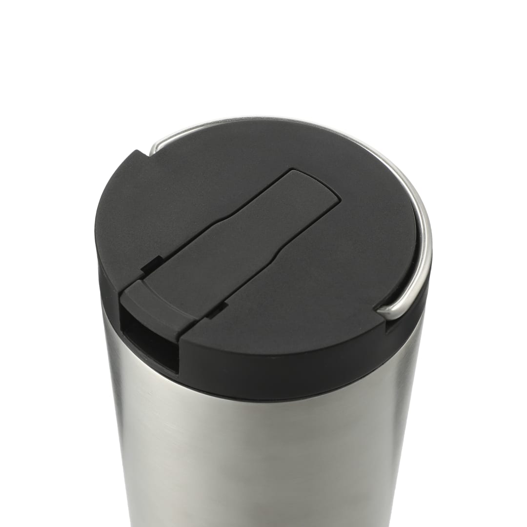 Silver Thor Copper Insulated Tumbler 24oz Flip Straw Lid