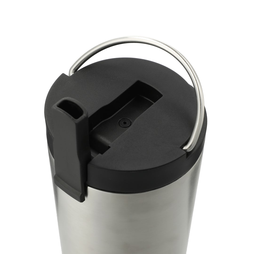 Silver Thor Copper Insulated Tumbler 24oz Flip Straw Lid