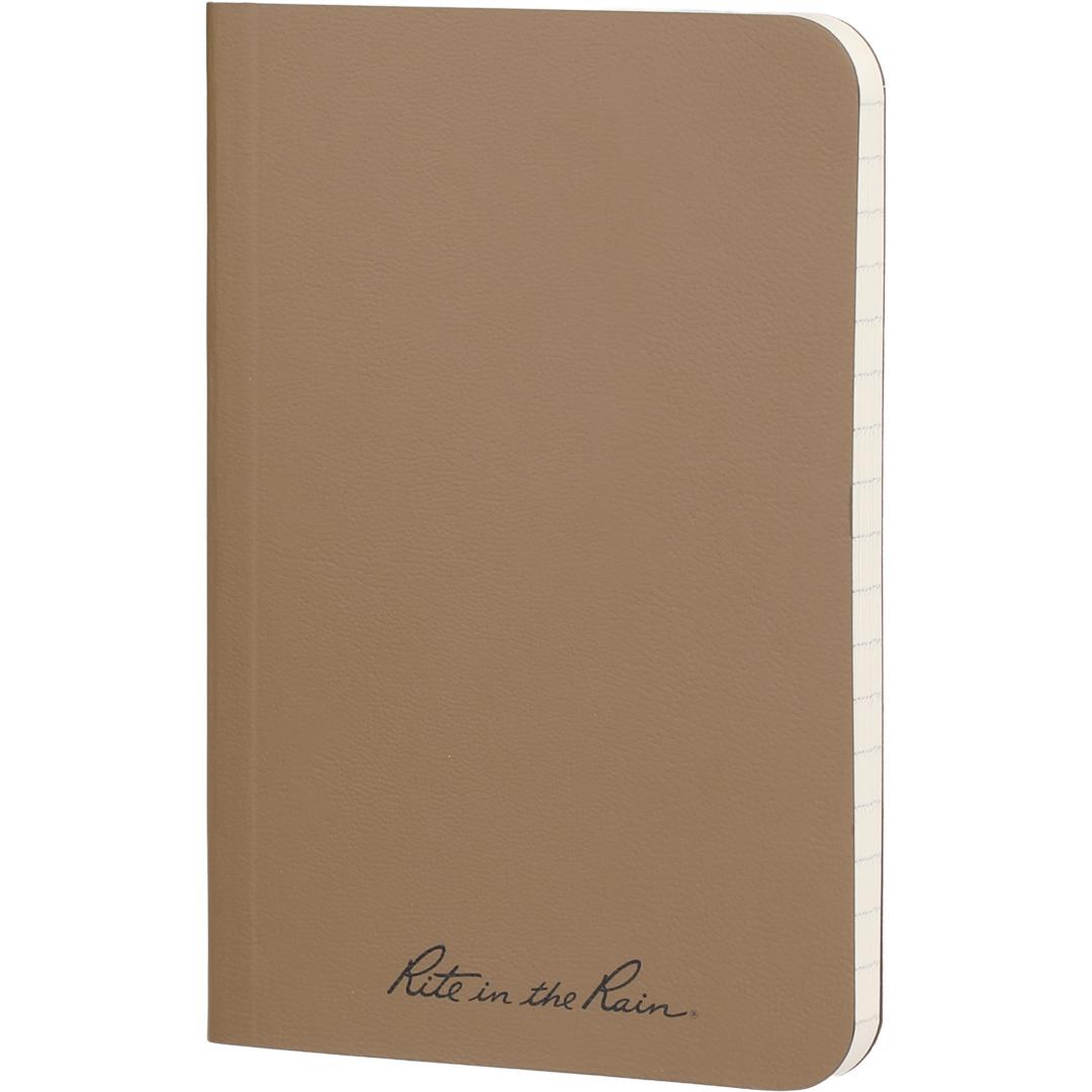 Tan 3.5" x 5.25" Rite in the Rain Soft Cover Notebook plain