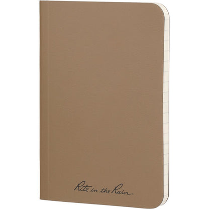 Tan 3.5" x 5.25" Rite in the Rain Soft Cover Notebook plain