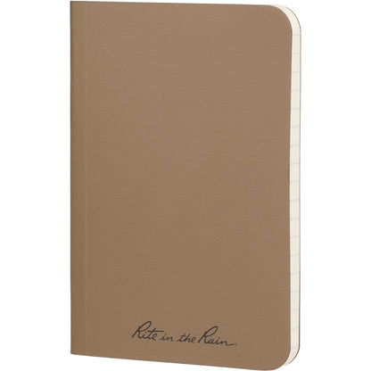 Tan 3.5" x 5.25" Rite in the Rain Soft Cover Notebook plain