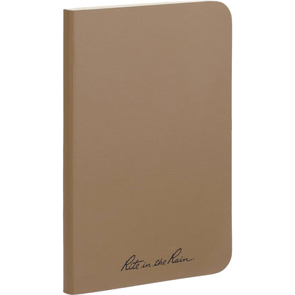 Tan 3.5" x 5.25" Rite in the Rain Soft Cover Notebook plain