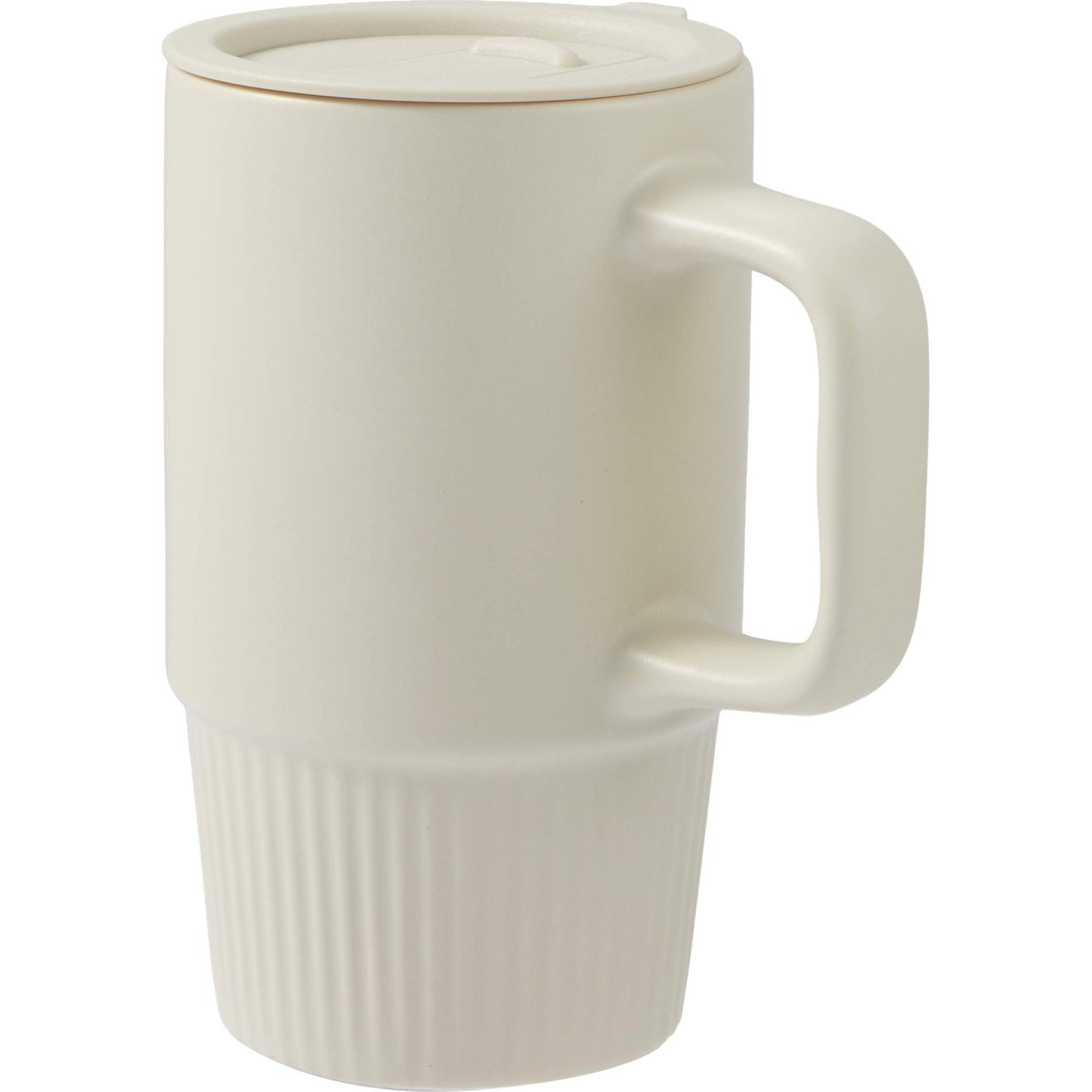 Tan Camden 13oz Ceramic Mug w/ Lid plain