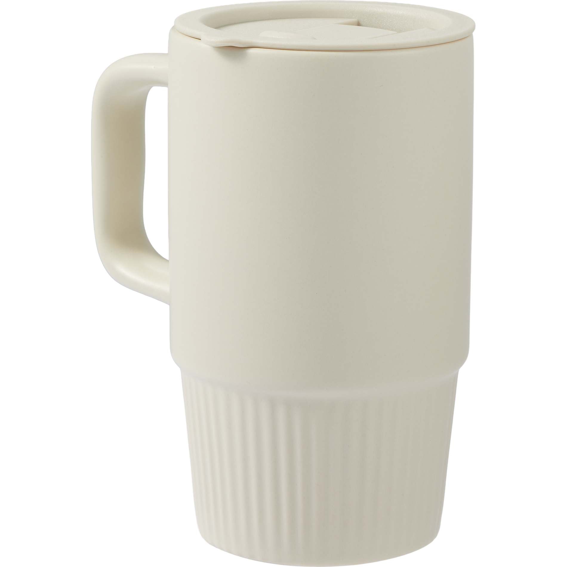 Tan Camden 13oz Ceramic Mug w/ Lid plain