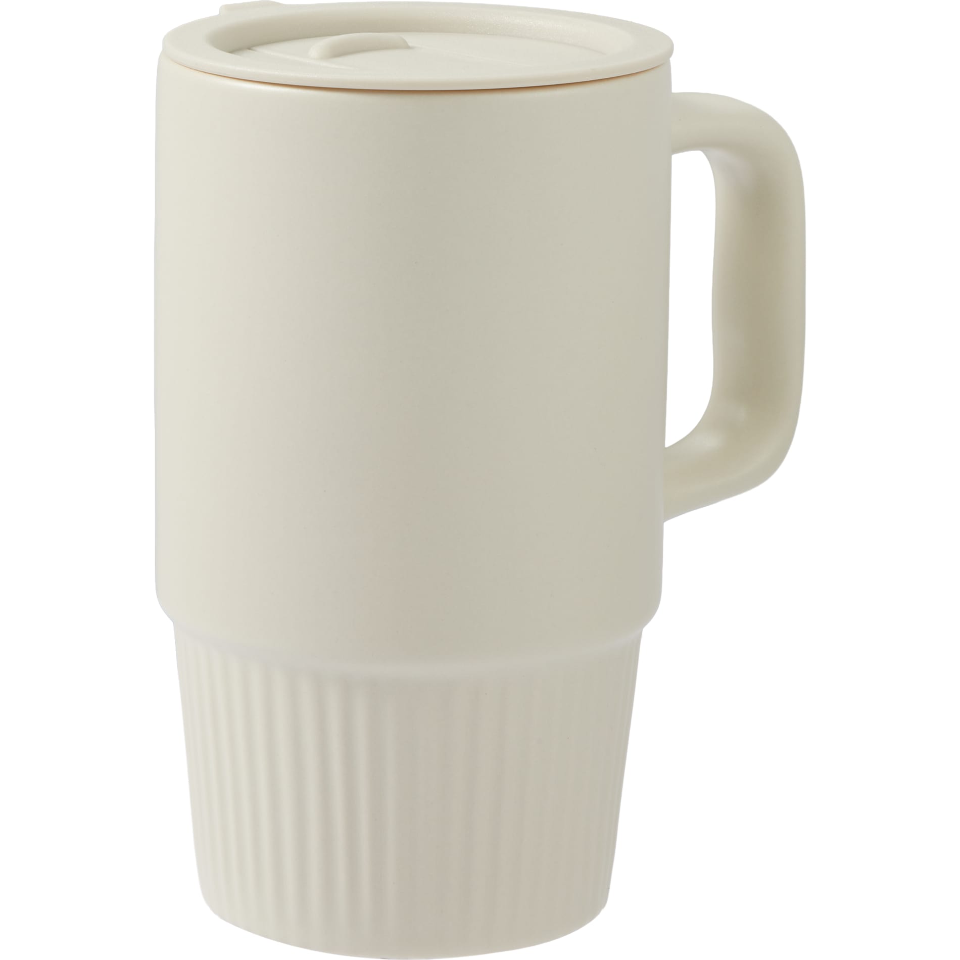 Tan Camden 13oz Ceramic Mug w/ Lid plain