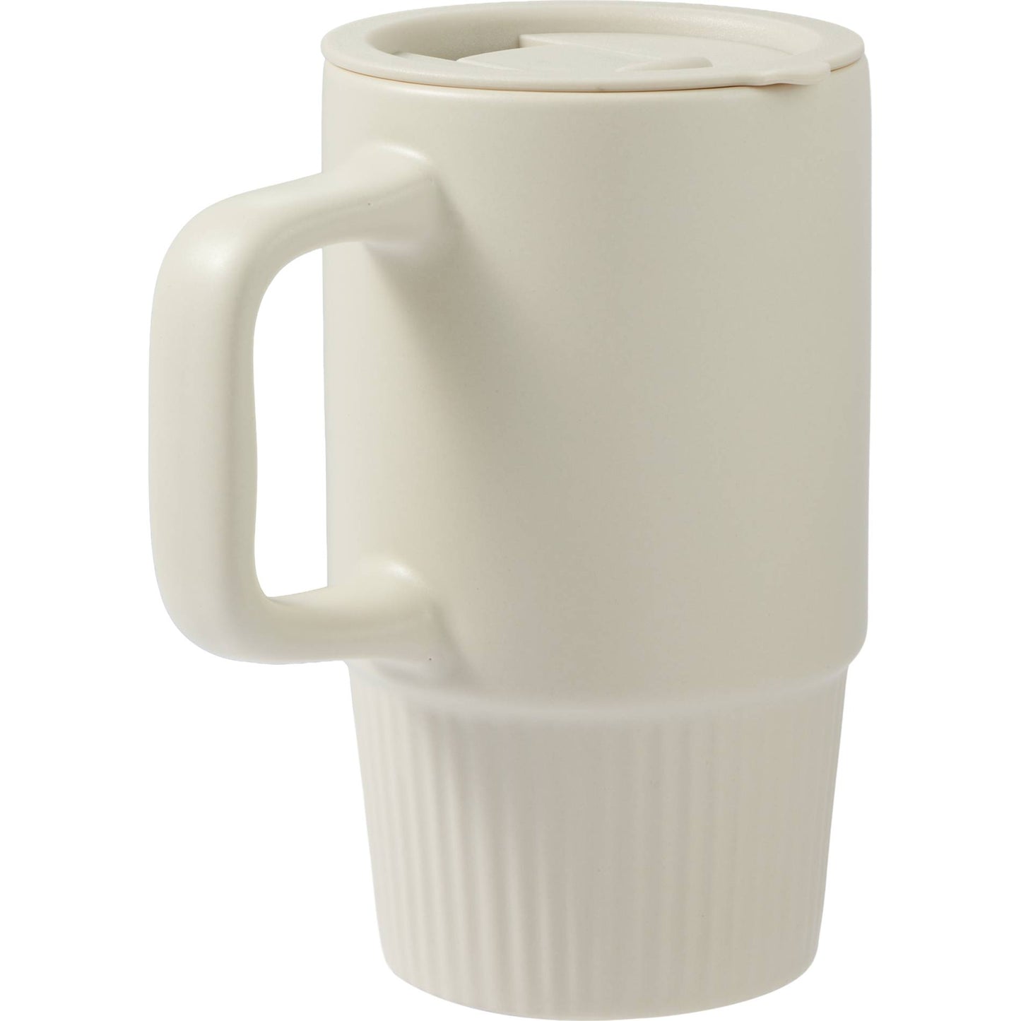 Tan Camden 13oz Ceramic Mug w/ Lid plain
