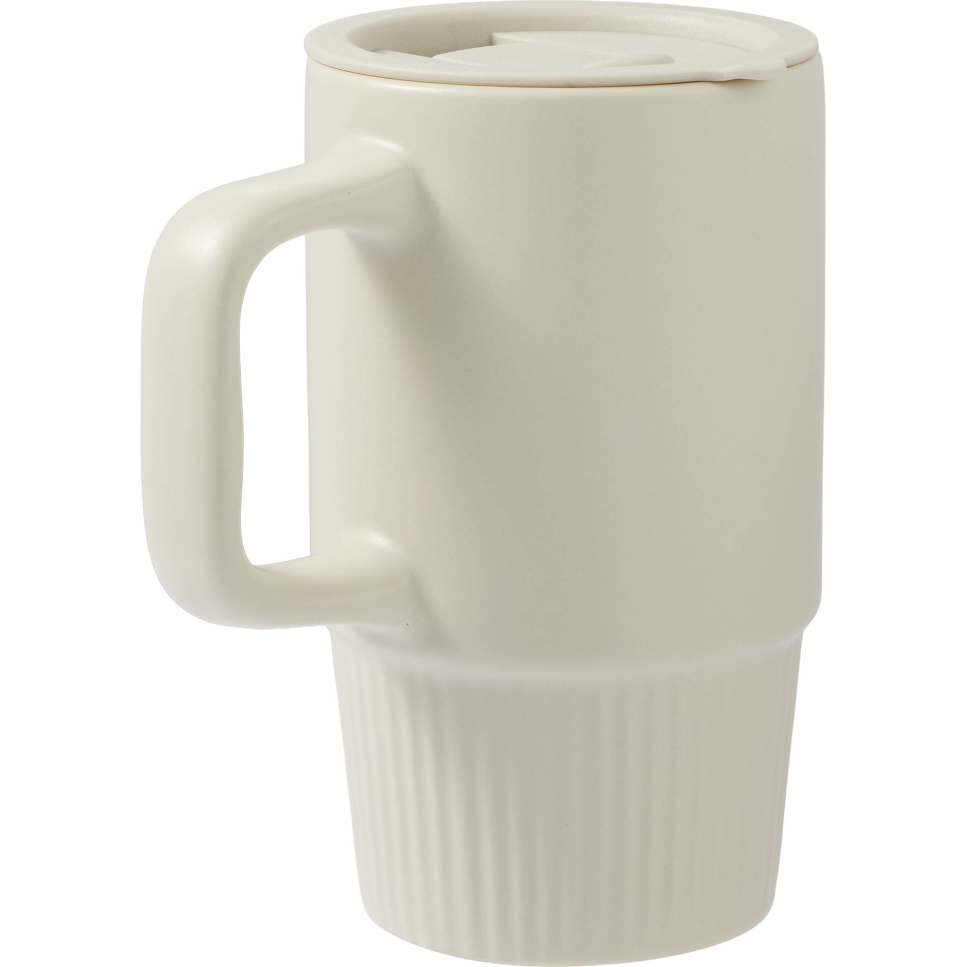 Tan Camden 13oz Ceramic Mug w/ Lid plain