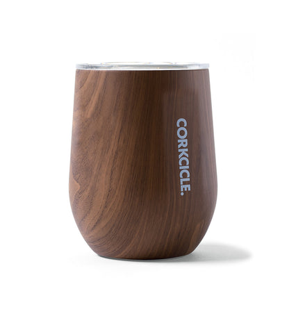 Walnut CORKCICLE® Stemless Wine Cup - 12 Oz. plain