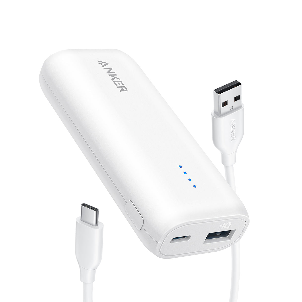 White Anker 321 Power Bank (PowerCore 5K) plain