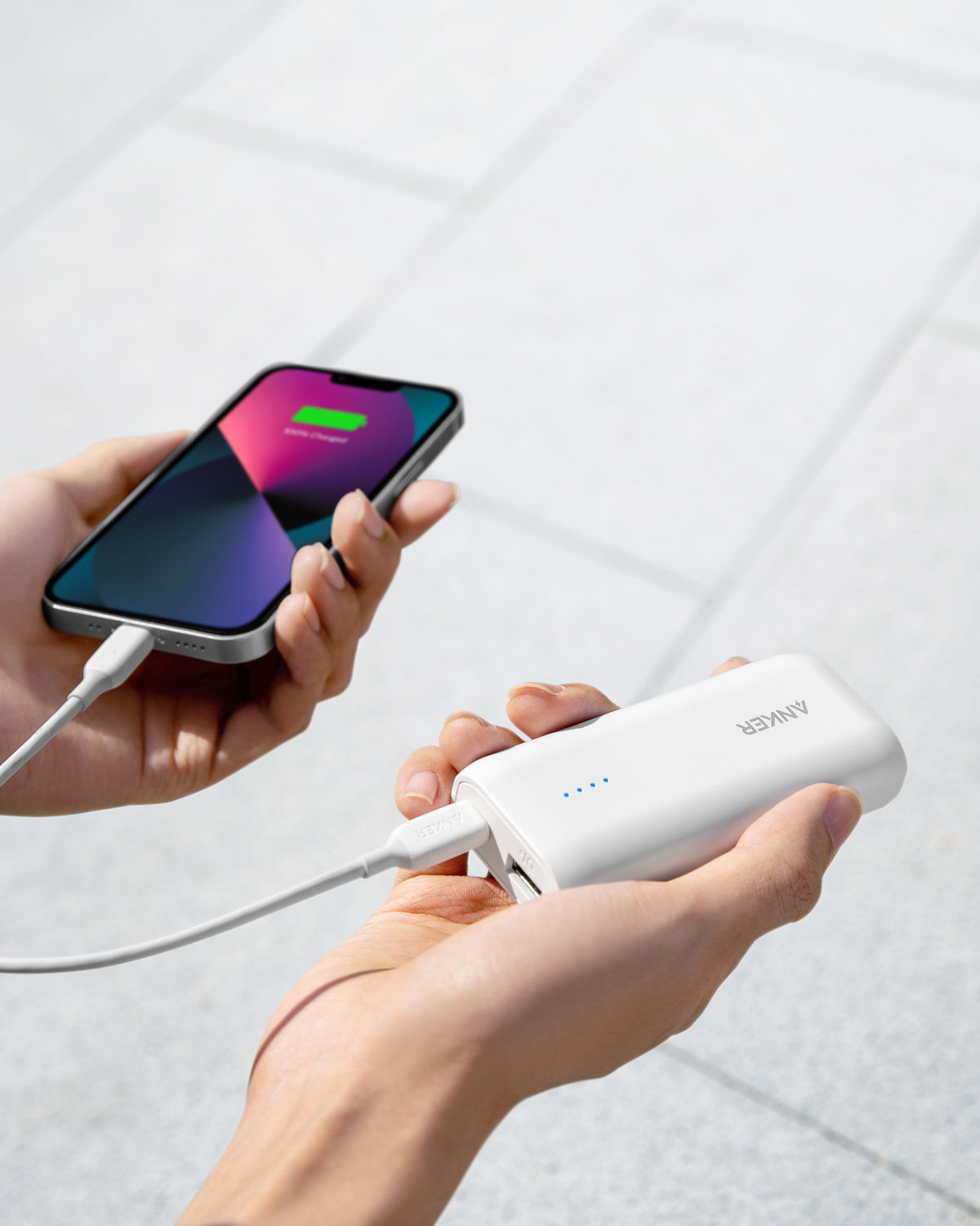 White Anker 321 Power Bank (PowerCore 5K)