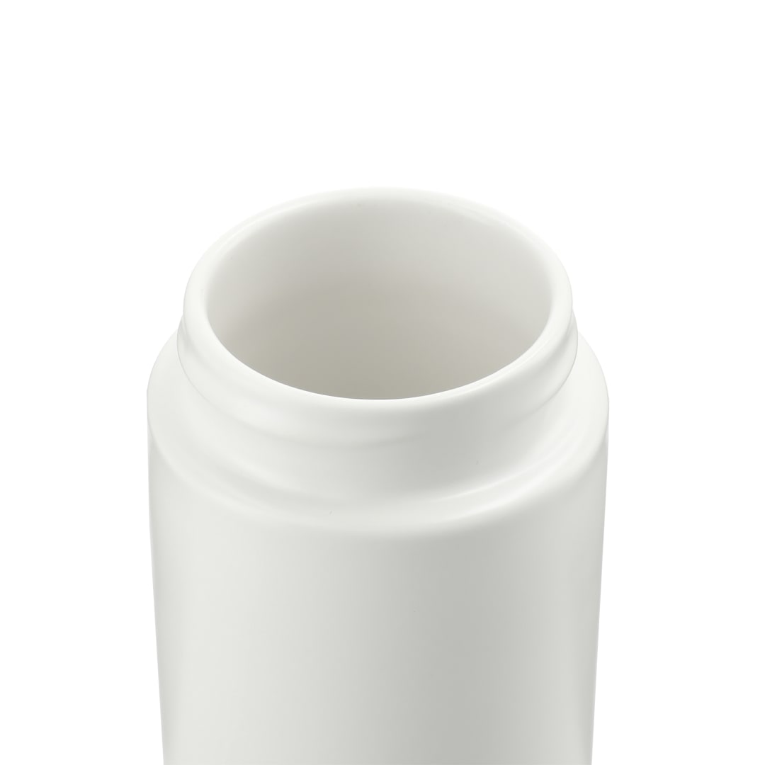 White Arlo Ceramic Tumbler with Bamboo lid 11oz
