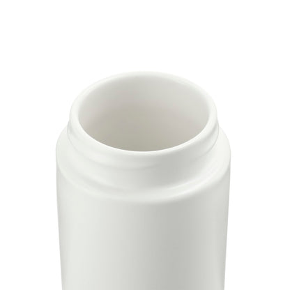 White Arlo Ceramic Tumbler with Bamboo lid 11oz