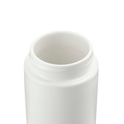 White Arlo Ceramic Tumbler with Bamboo lid 11oz