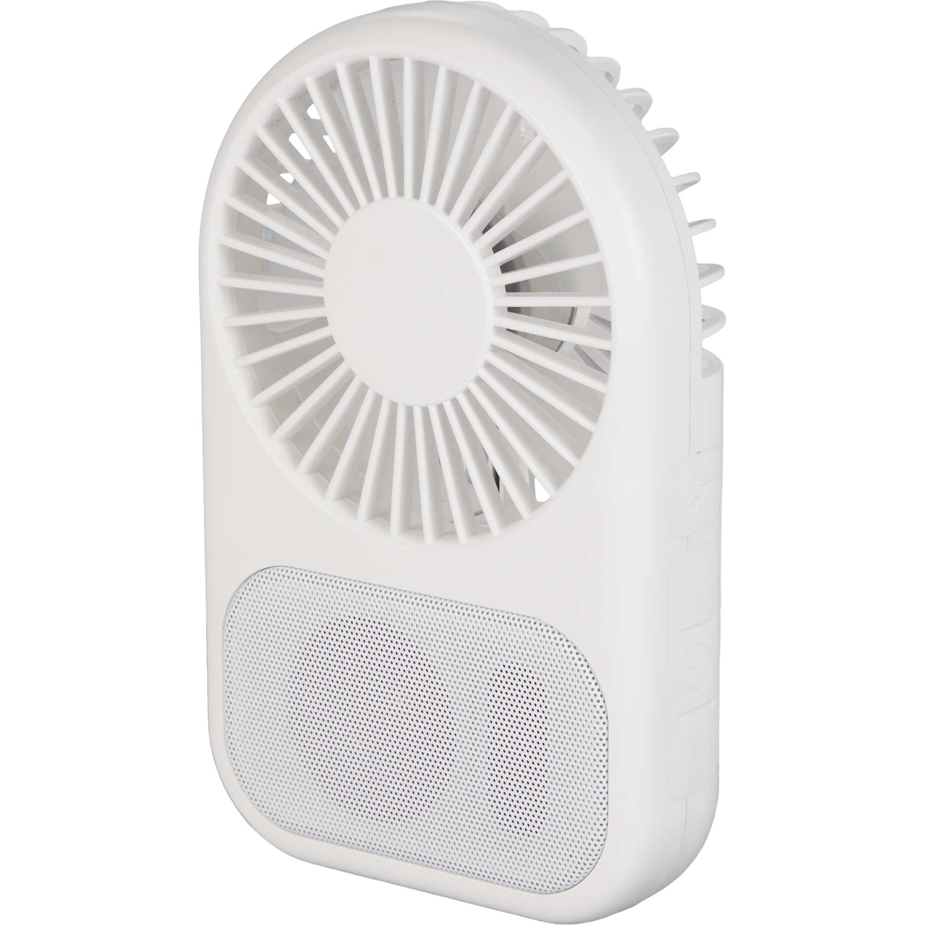 White Audio Breeze Desktop Fan with Bluetooth Speaker plain