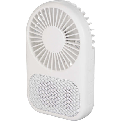 White Audio Breeze Desktop Fan with Bluetooth Speaker plain
