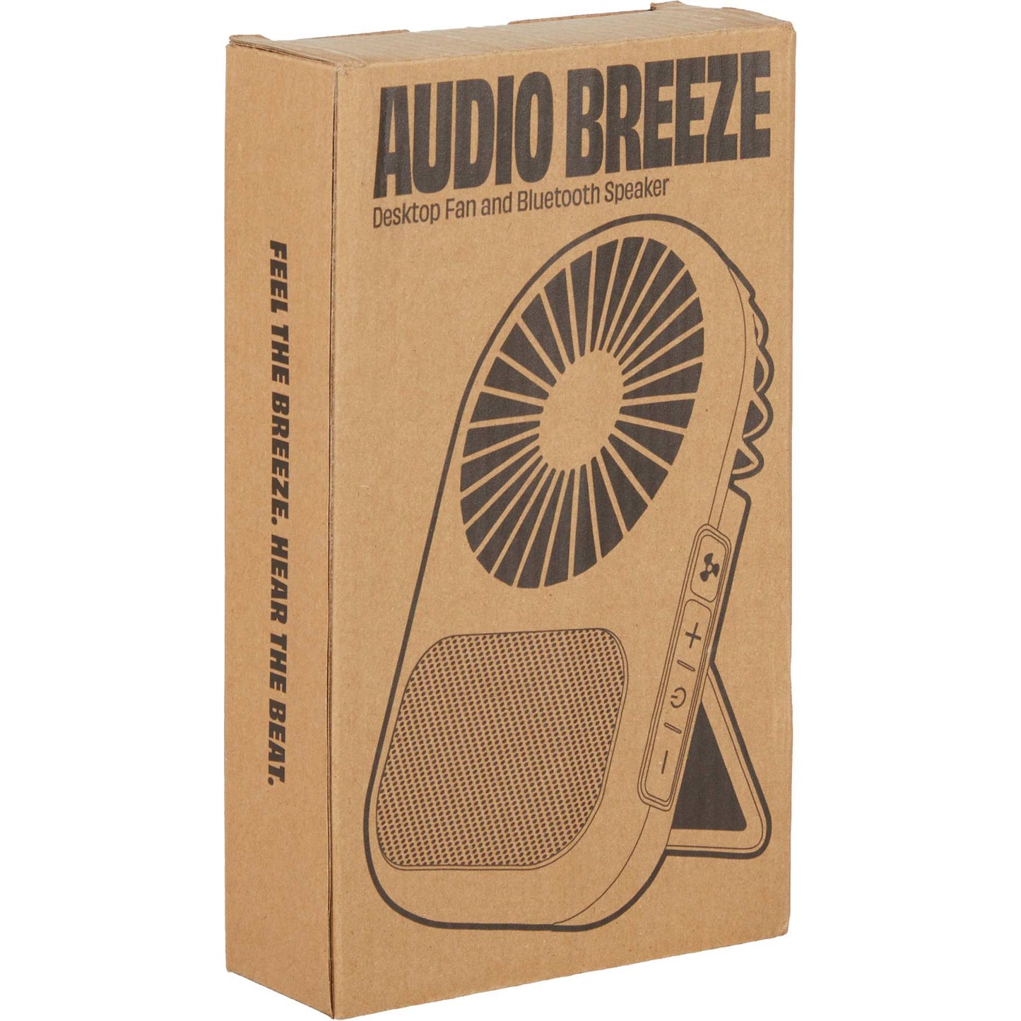 White Audio Breeze Desktop Fan with Bluetooth Speaker