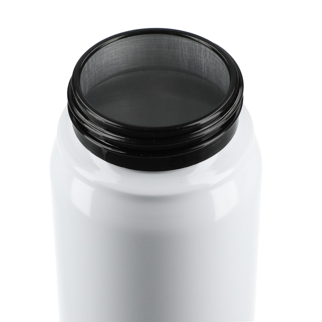 White Billy 26oz ECO Aluminum Bottle w/ FSC® Bamboo Lid plain