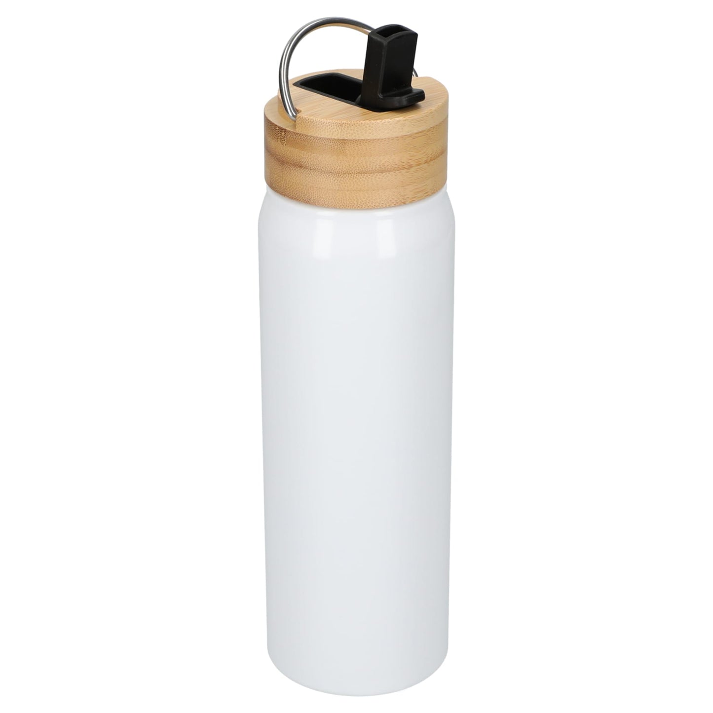 White Billy 26oz ECO Aluminum Bottle w/ FSC® Bamboo Lid plain