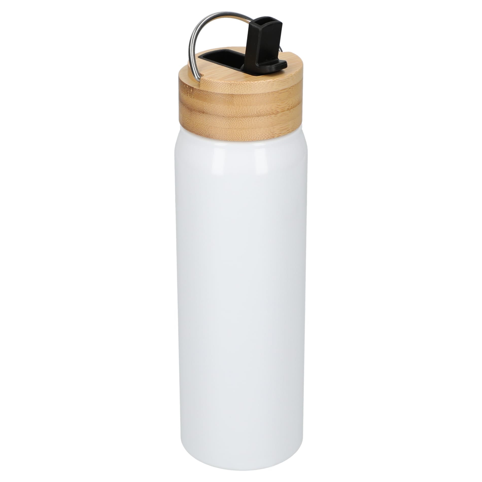 White Billy 26oz ECO Aluminum Bottle w/ FSC® Bamboo Lid plain