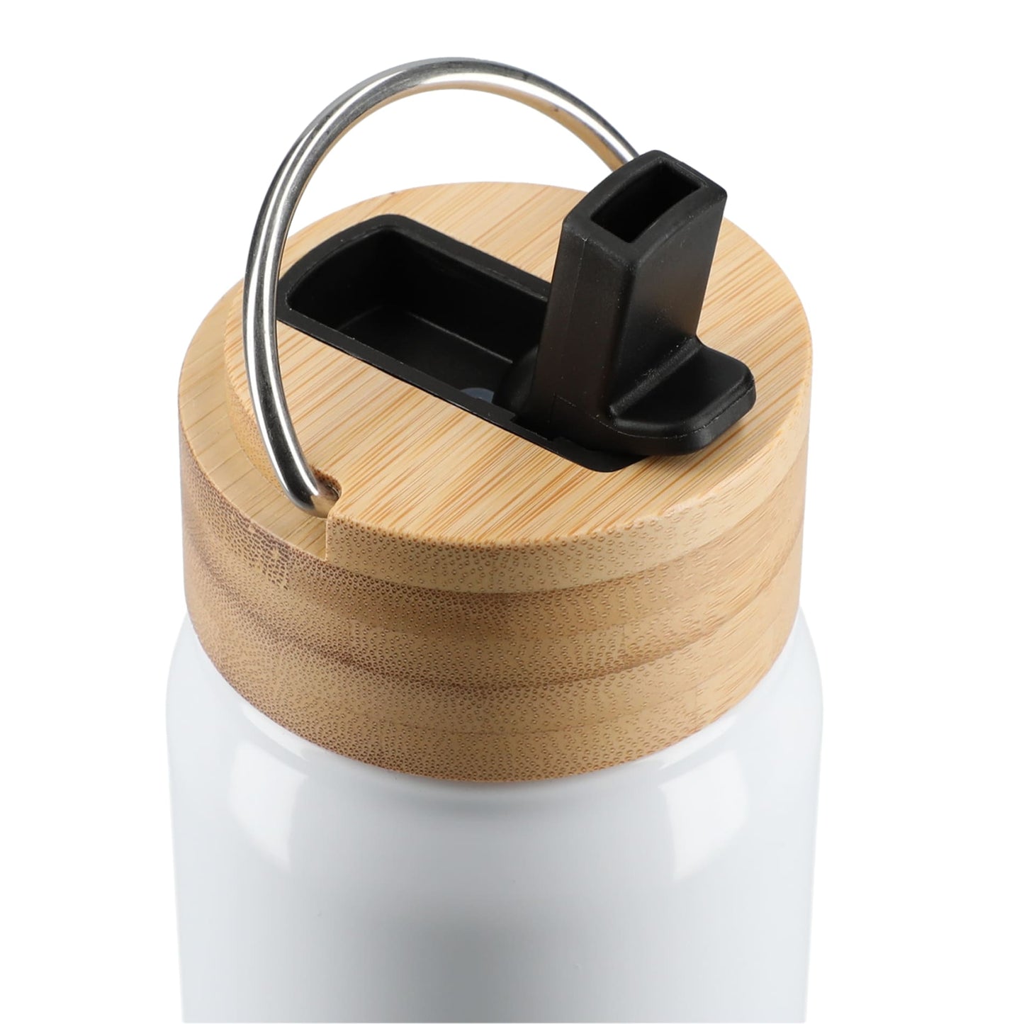 White Billy 26oz ECO Aluminum Bottle w/ FSC® Bamboo Lid plain