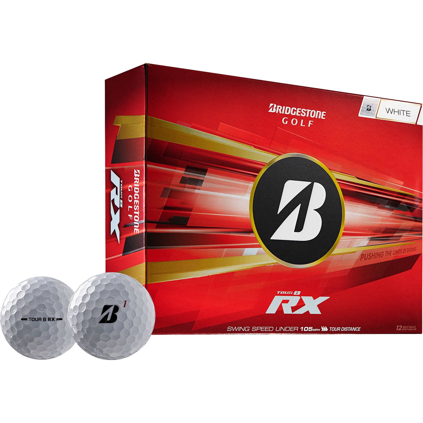 White Bridgestone Tour B RX Golf Balls - 12 Pack