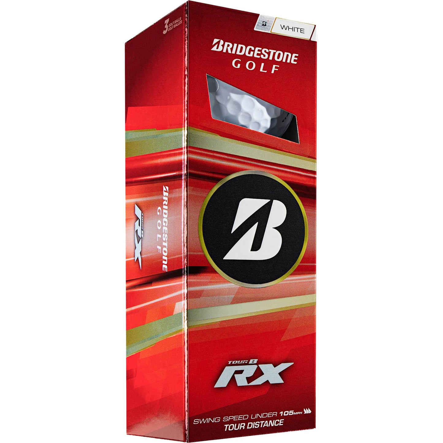 White Bridgestone Tour B RX Golf Balls - 3 Pack