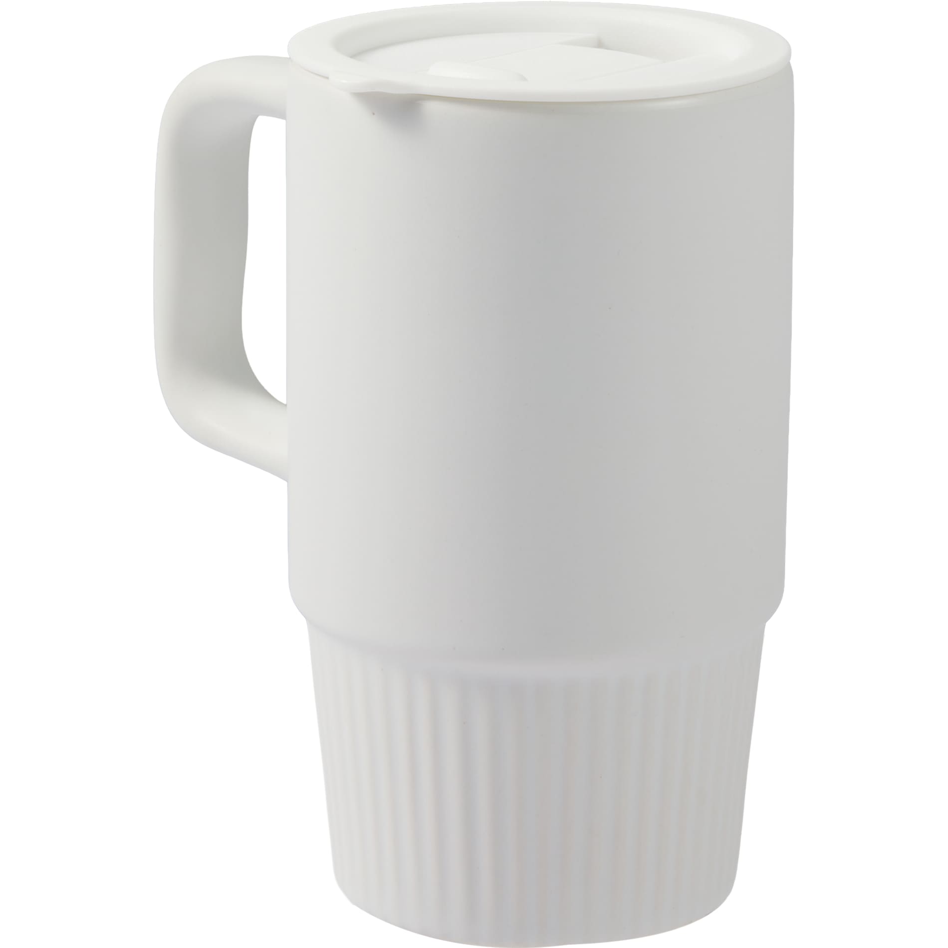White Camden 13oz Ceramic Mug w/ Lid plain