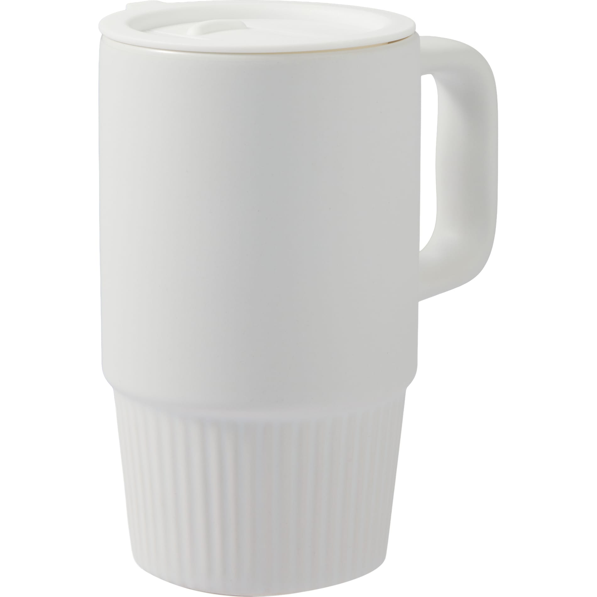 White Camden 13oz Ceramic Mug w/ Lid plain