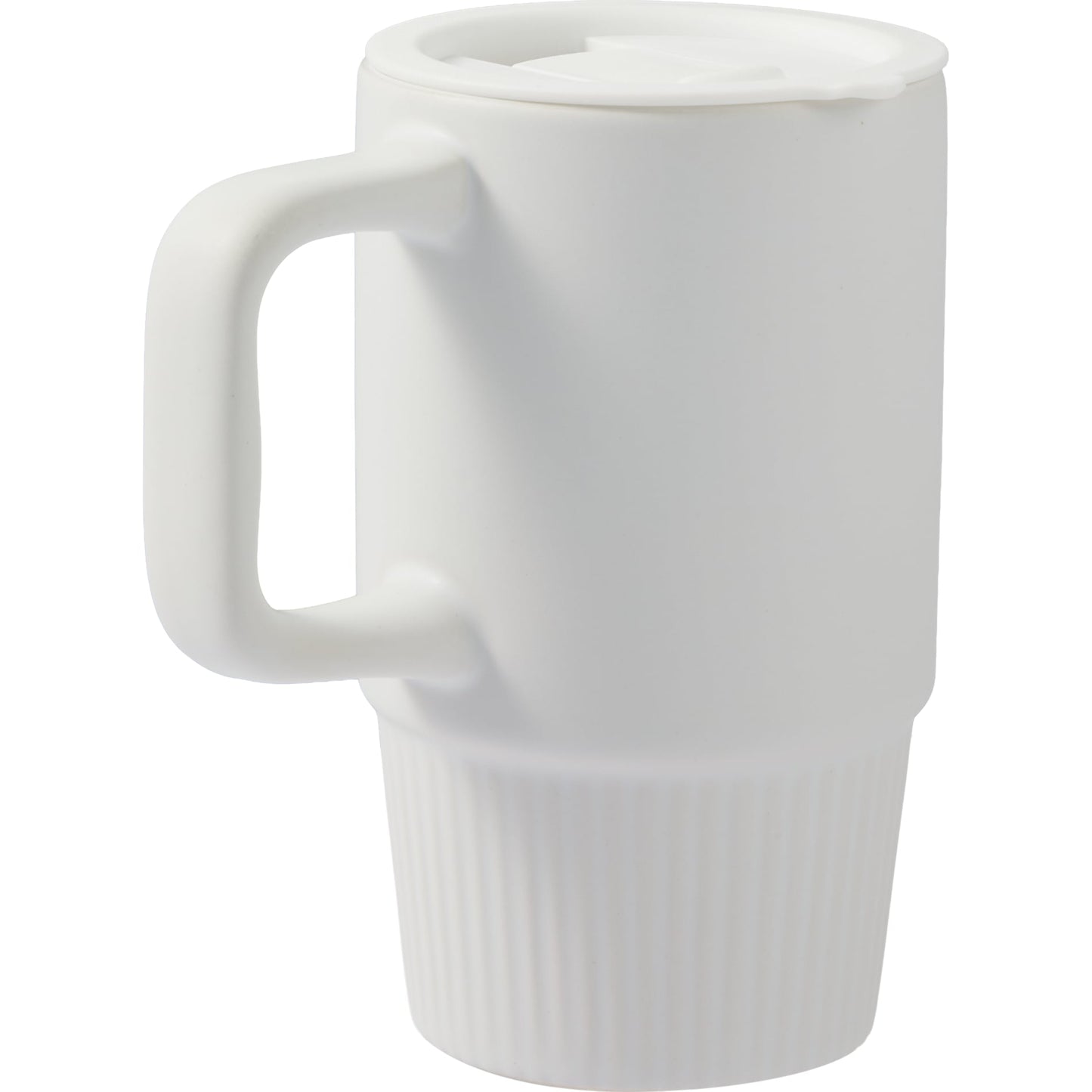 White Camden 13oz Ceramic Mug w/ Lid plain