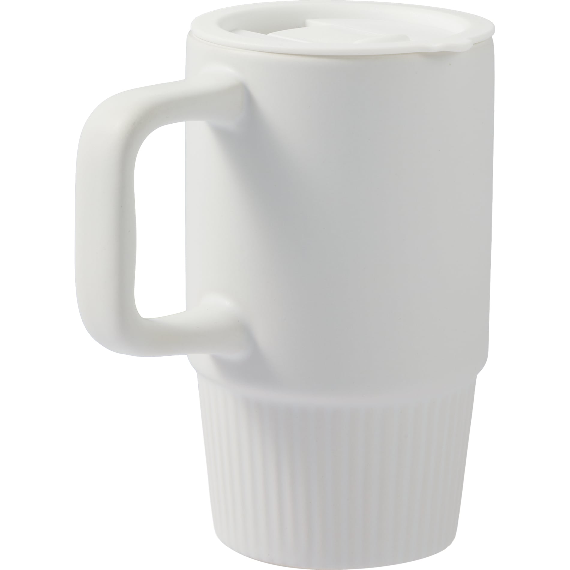 White Camden 13oz Ceramic Mug w/ Lid plain
