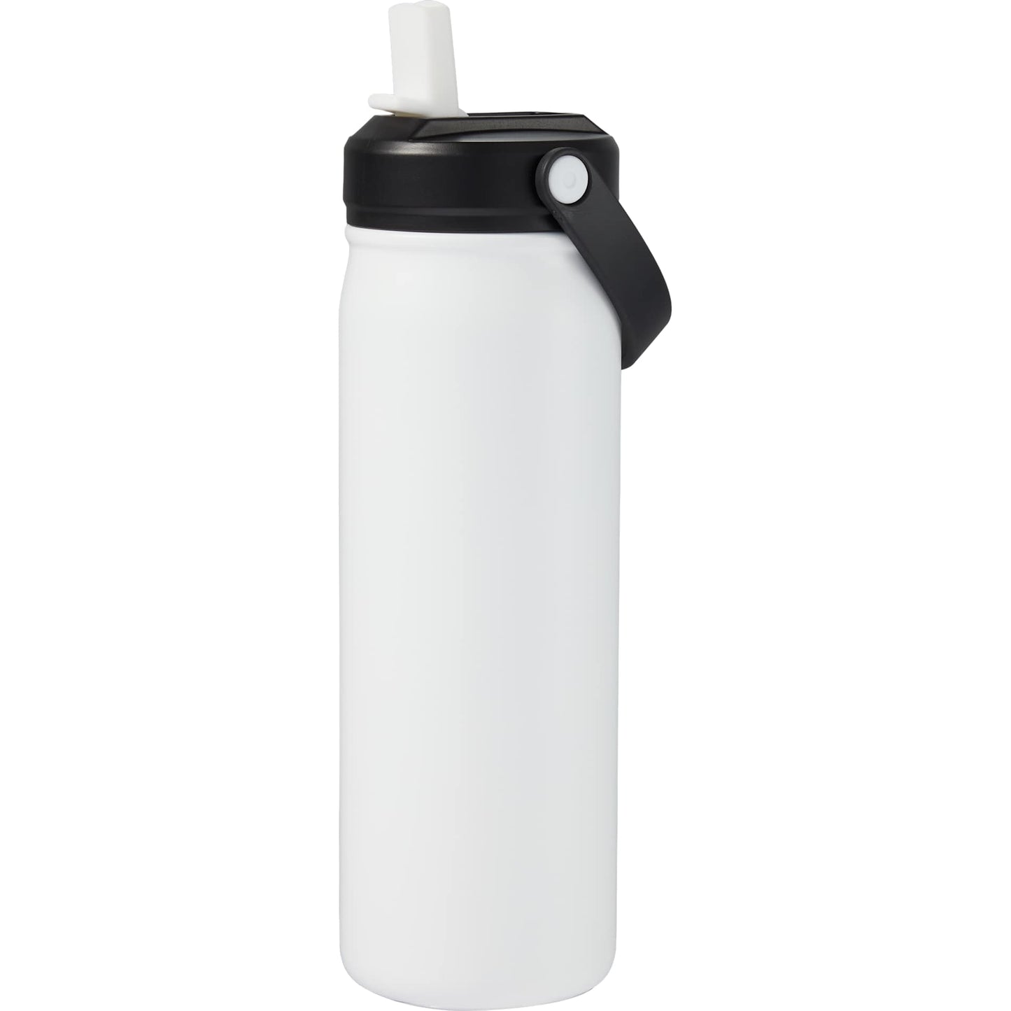 White Carpo 20oz Straw lid Vacuum Bottle plain