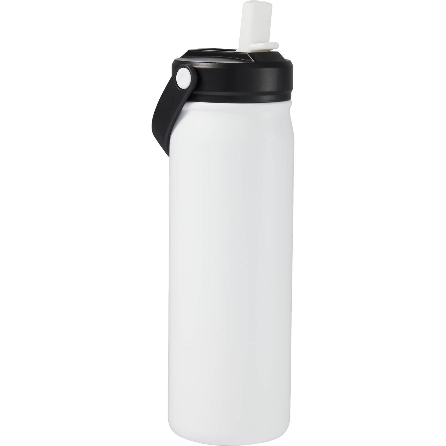 White Carpo 20oz Straw lid Vacuum Bottle plain