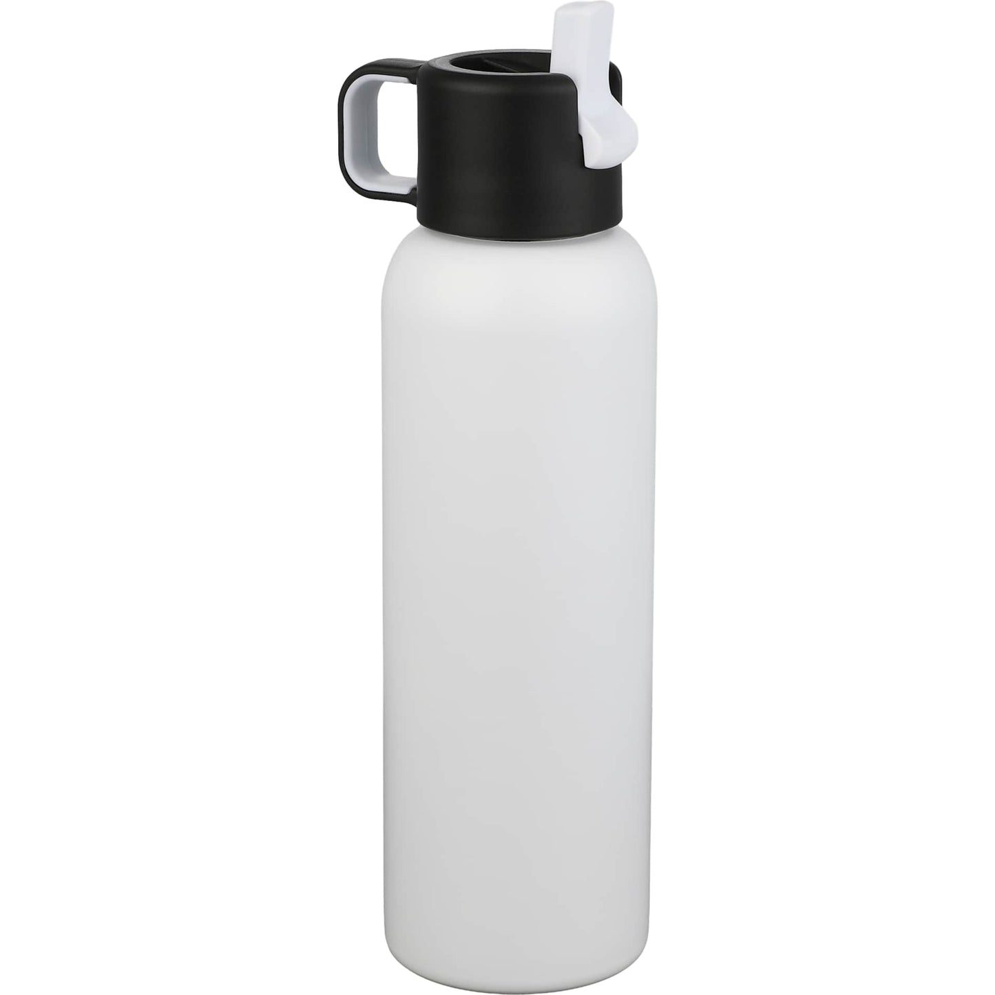 White Clio Eco-Friendly Straw Lid Vacuum Bottle 22oz plain
