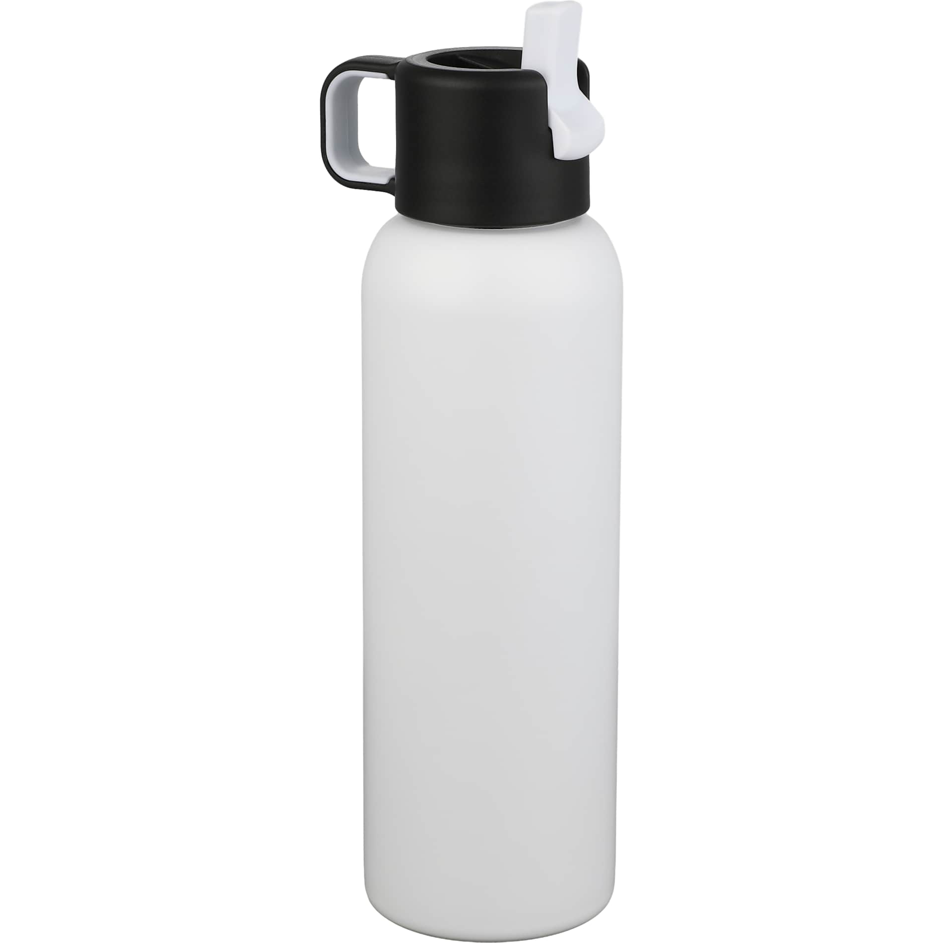White Clio Straw Lid Vacuum Bottle 22oz plain