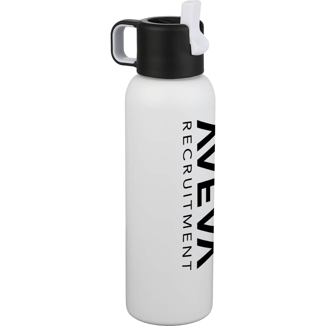 White Clio Straw Lid Vacuum Bottle 22oz