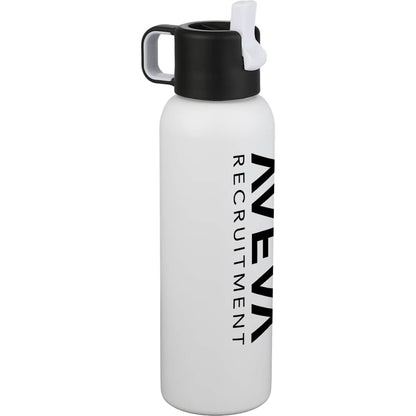 White Clio Straw Lid Vacuum Bottle 22oz