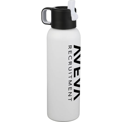 White Clio Straw Lid Vacuum Bottle 22oz