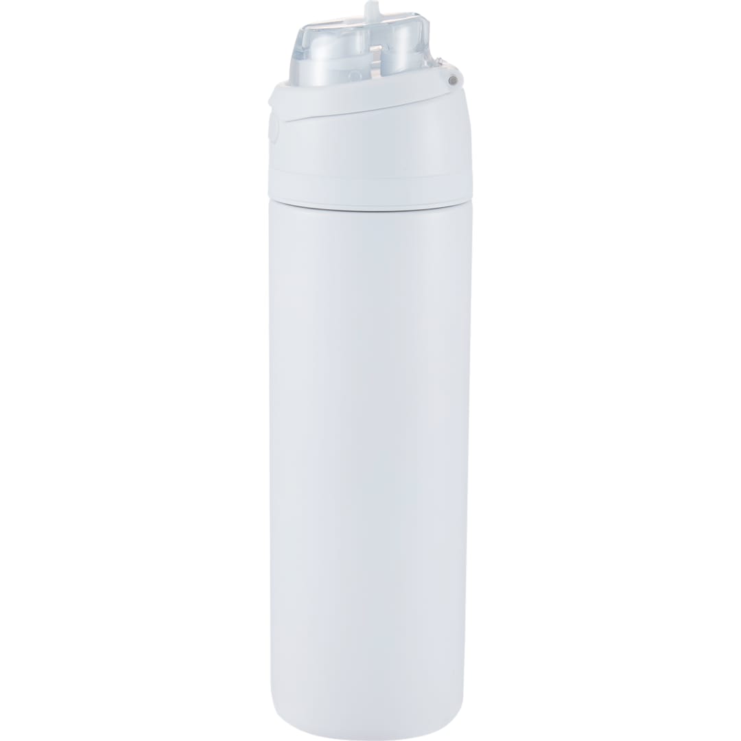 White Elvin 28oz Recycled Stainless Flip Straw Bottle plain