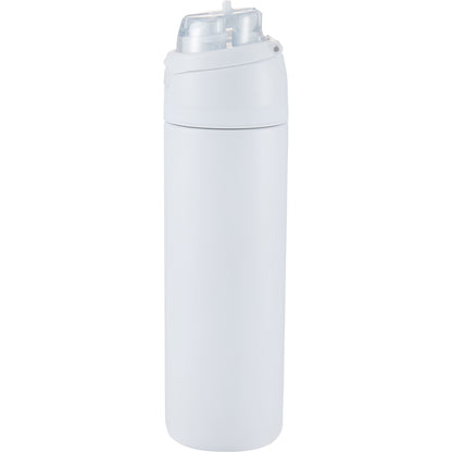 White Elvin 28oz Recycled Stainless Flip Straw Bottle plain