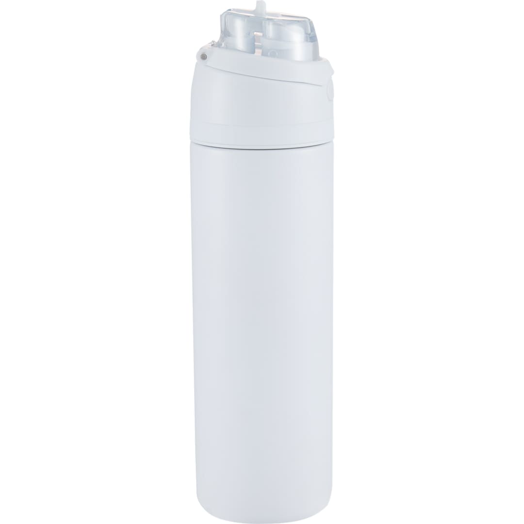 White Elvin 28oz Recycled Stainless Flip Straw Bottle plain