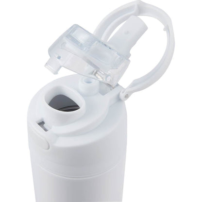 White Elvin 28oz Recycled Stainless Flip Straw Bottle plain