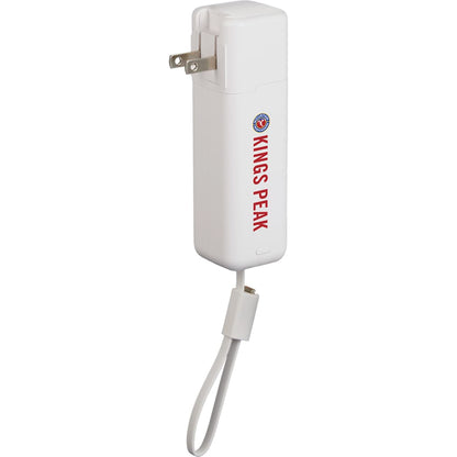 White ETL Listed 5000 mAh 20W PD Power Bank with AC Plug