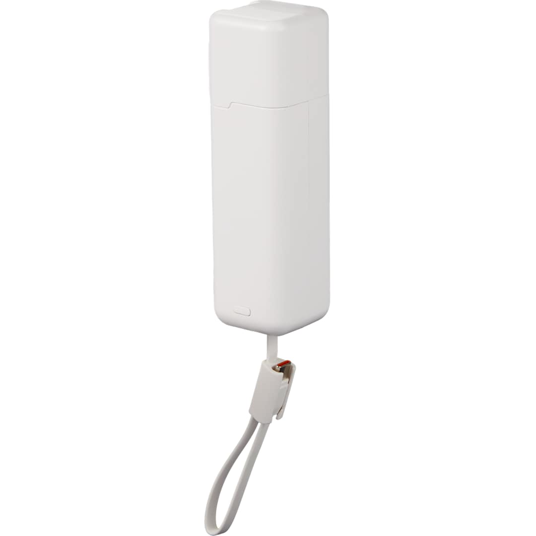 White ETL Listed 5000 mAh 20W PD Power Bank with AC Plug
