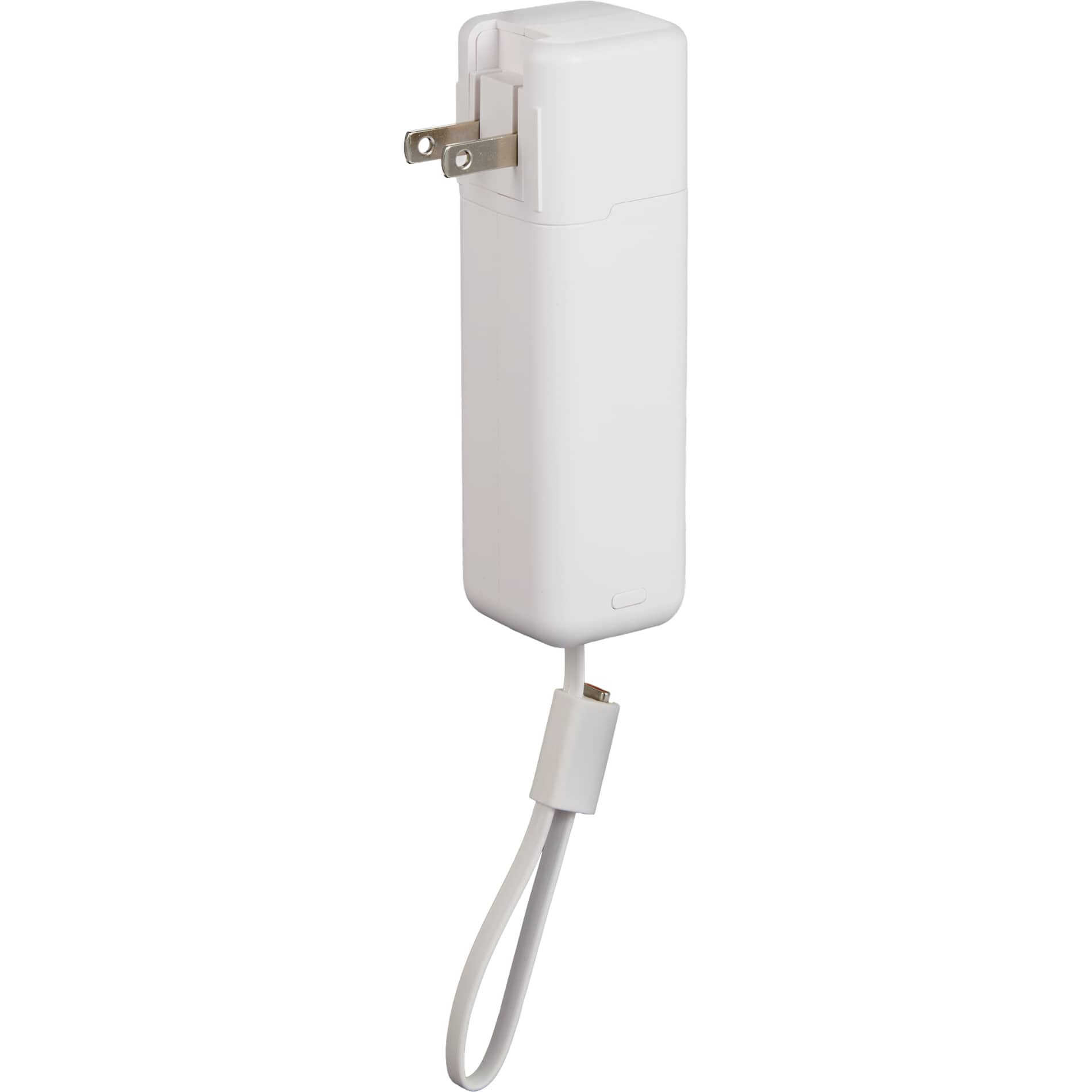 White ETL Listed 5000 mAh 20W PD Power Bank with AC Plug