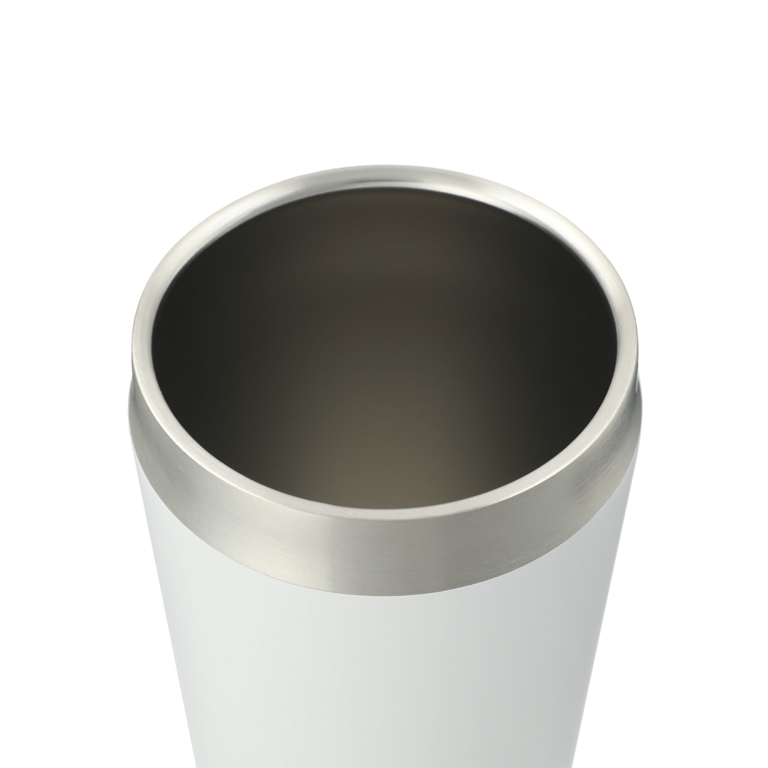 White Faye 20oz Vacuum Tumbler w/ SS Straw plain