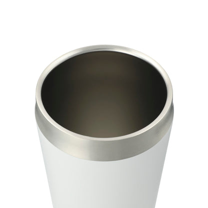 White Faye 20oz Vacuum Tumbler w/ SS Straw plain