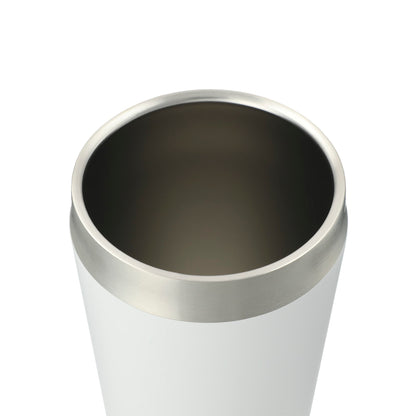 White Faye 20oz Vacuum Tumbler w/ SS Straw plain