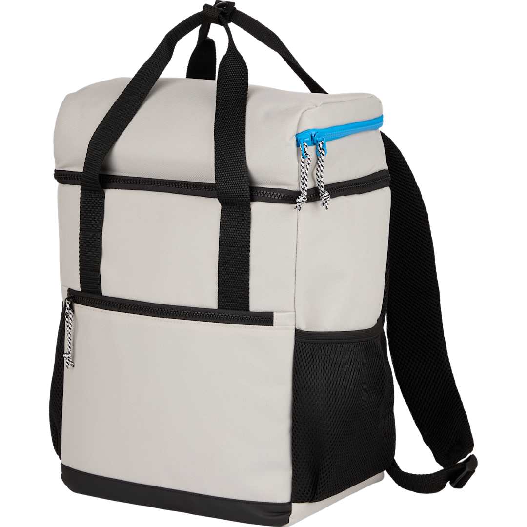 White Glacial RPET Backpack Cooler plain