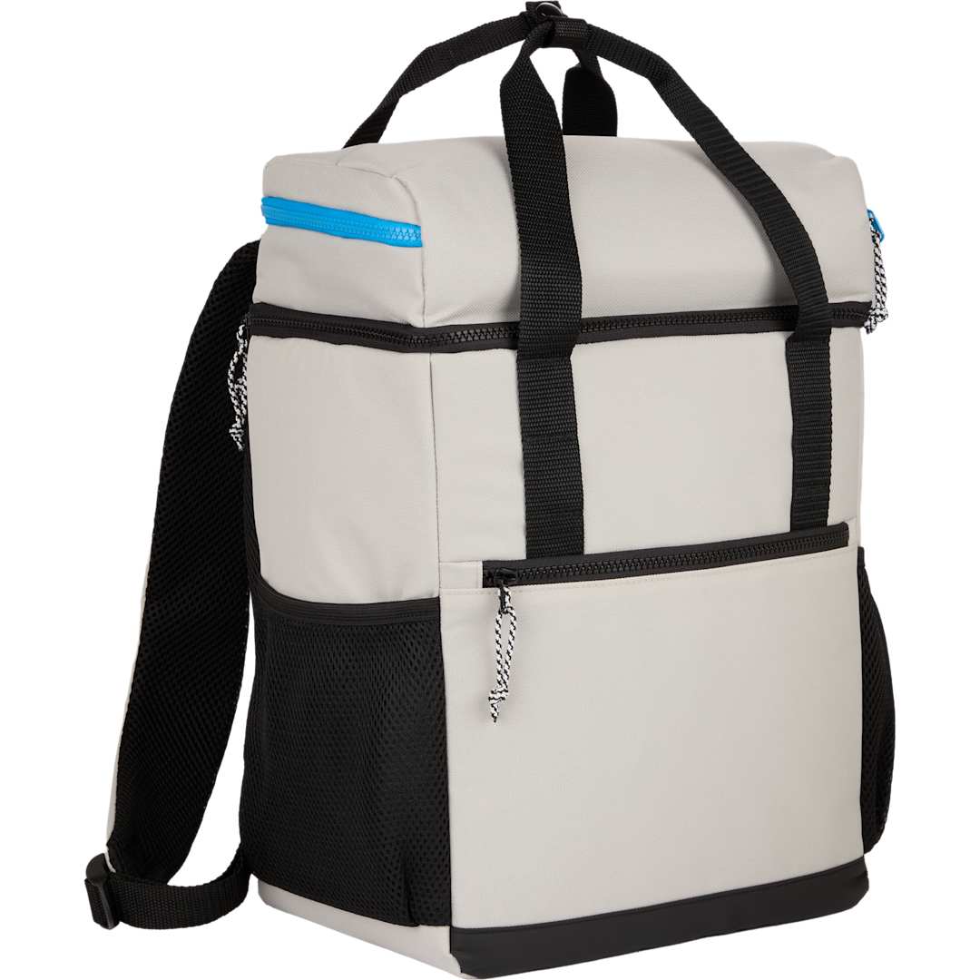 White Glacial RPET Backpack Cooler plain